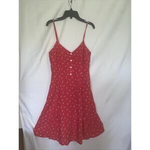 Gap Pink White Floral Sundress Adj Straps Shirred Bodice Twirly Swirly Sz 2 EUC